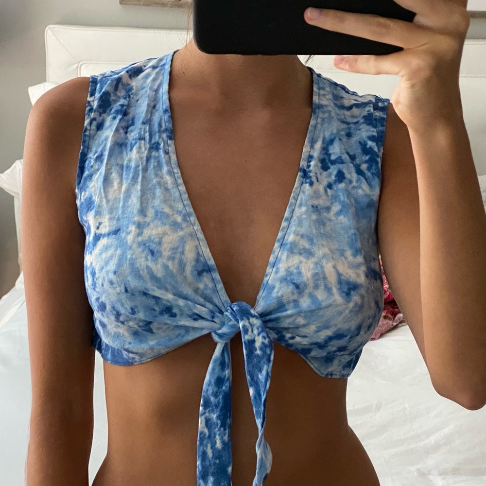 REFORMATION tie dye crop top